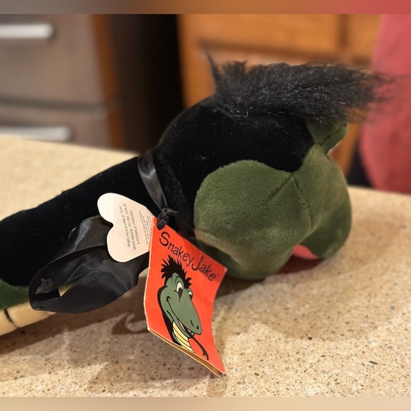 Snakey Jake By Aurora World inc. 2002 W/Original Tags. Shaker In Tail~ 34”L VTG - Picture 15 of 16